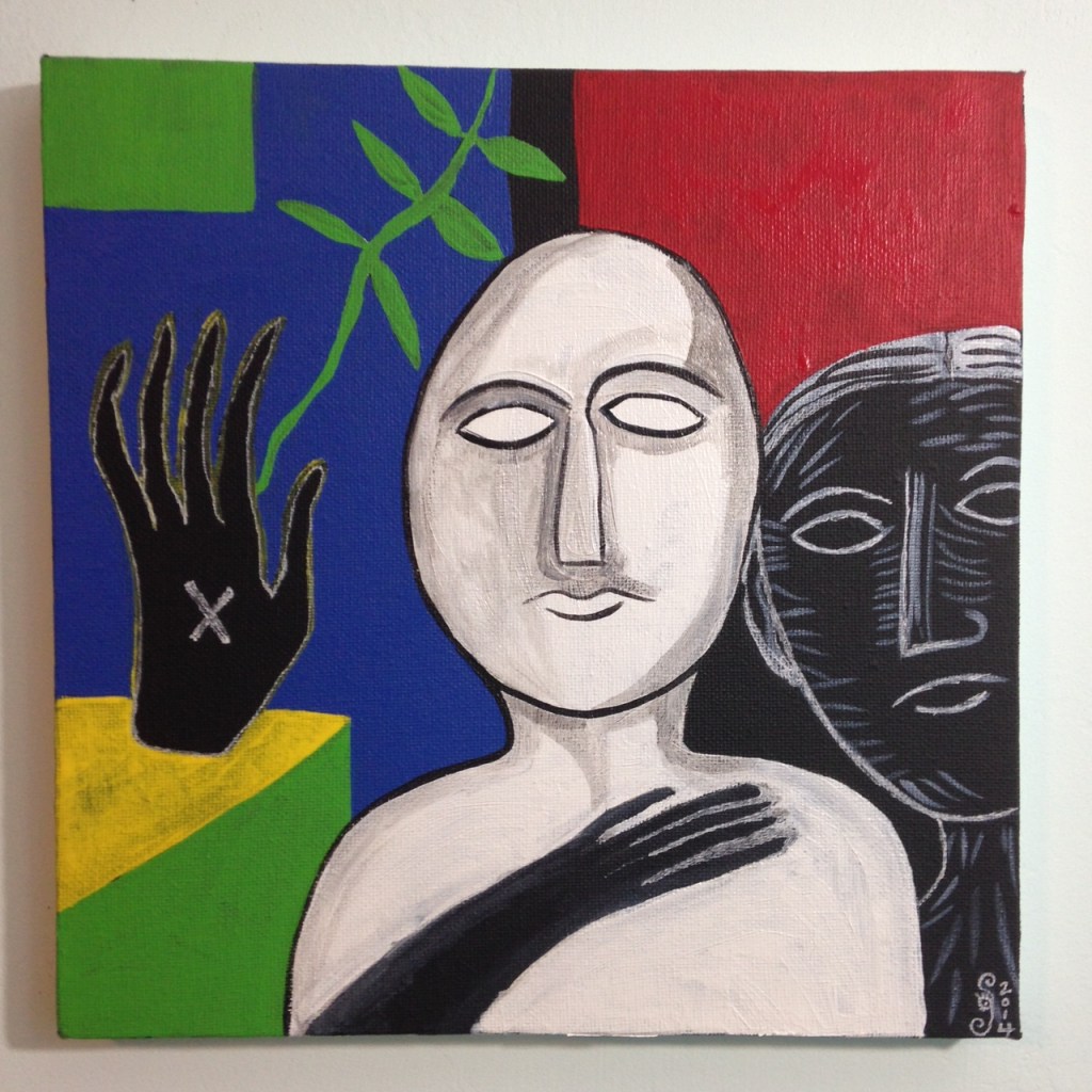 Altro Auto- Tribute to Mimmo Paladino Linda Cleary 2014 Acrylic on Canvas