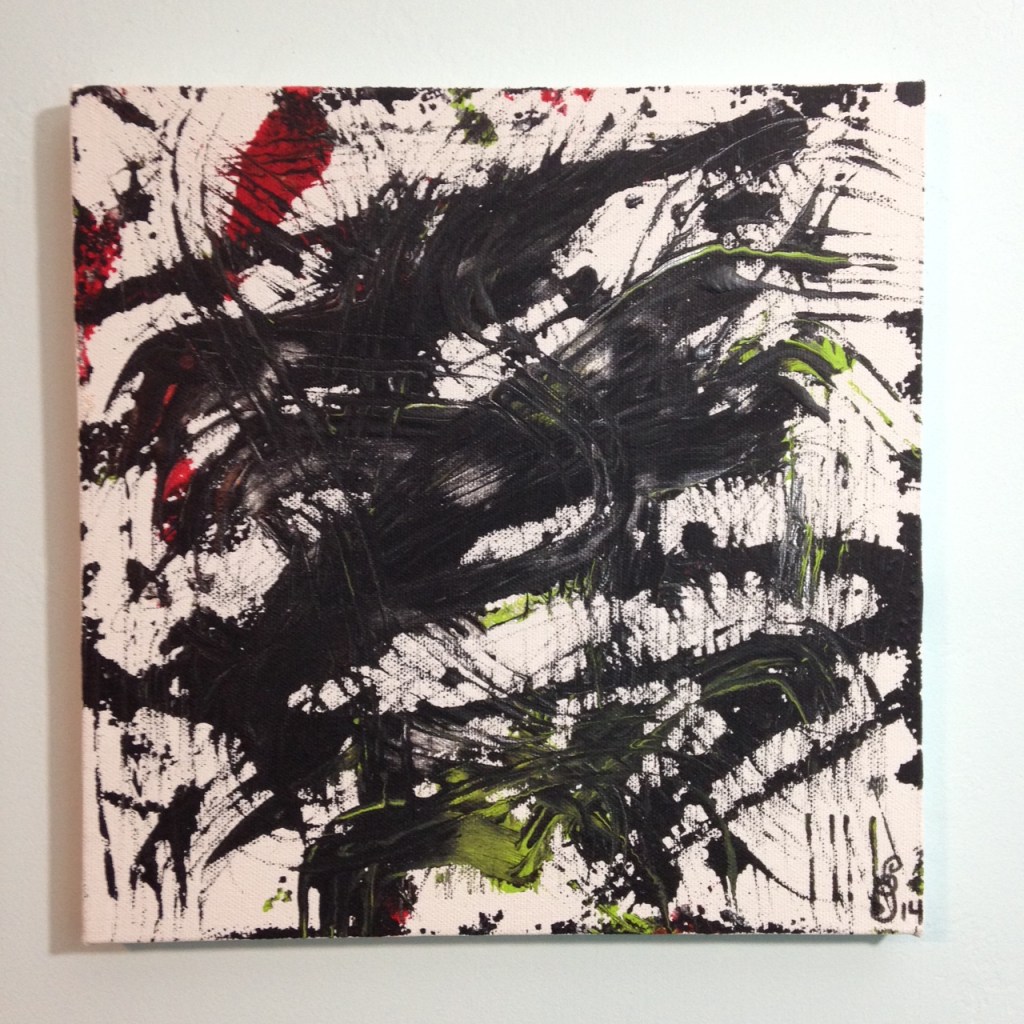 Ready, Set, Go- Tribute to Yasuo Sumi Linda Cleary 2014 Acrylic on Canvas