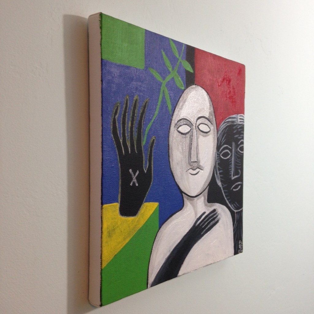 Side-View Altro Auto- Tribute to Mimmo Paladino Linda Cleary 2014 Acrylic on Canvas