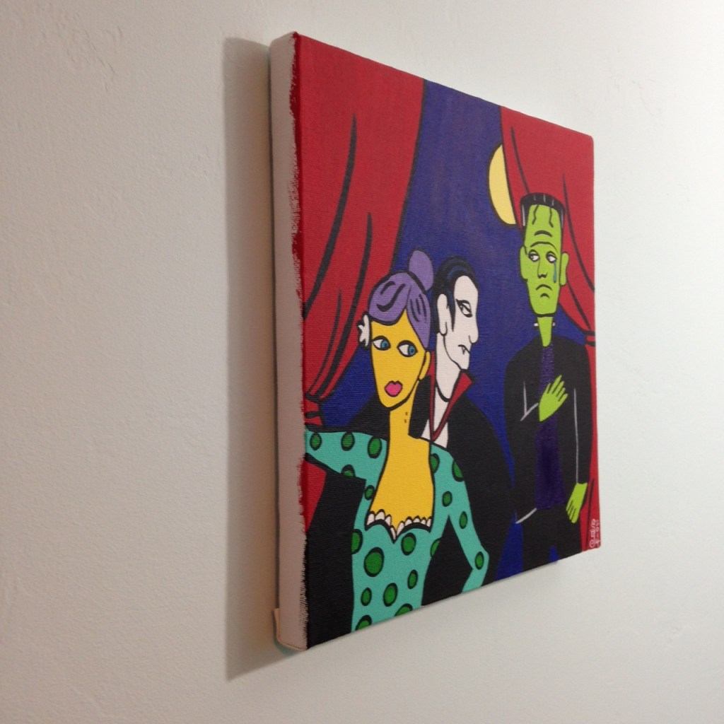 Side-View Monster Cabaret- Tribute to Jacques Pellegrin Linda Cleary 2014 Acrylic on Canvas