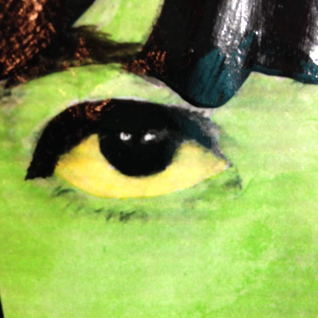 Close-Up 1 Neon Self-Portrait- Martial Raysse Linda Cleary 2014 Mixed-Media on Canvas