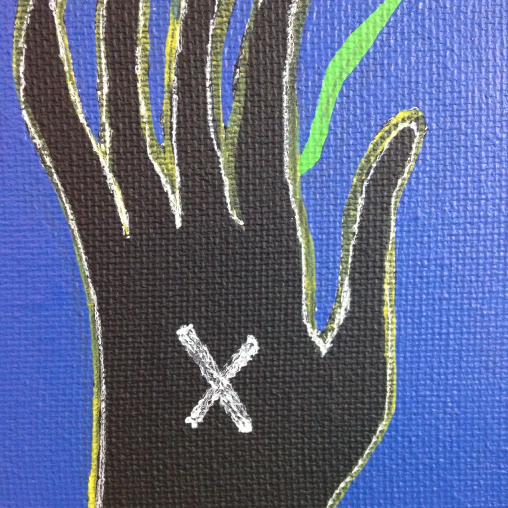 Close-Up 1 Altro Auto- Tribute to Mimmo Paladino Linda Cleary 2014 Acrylic on Canvas