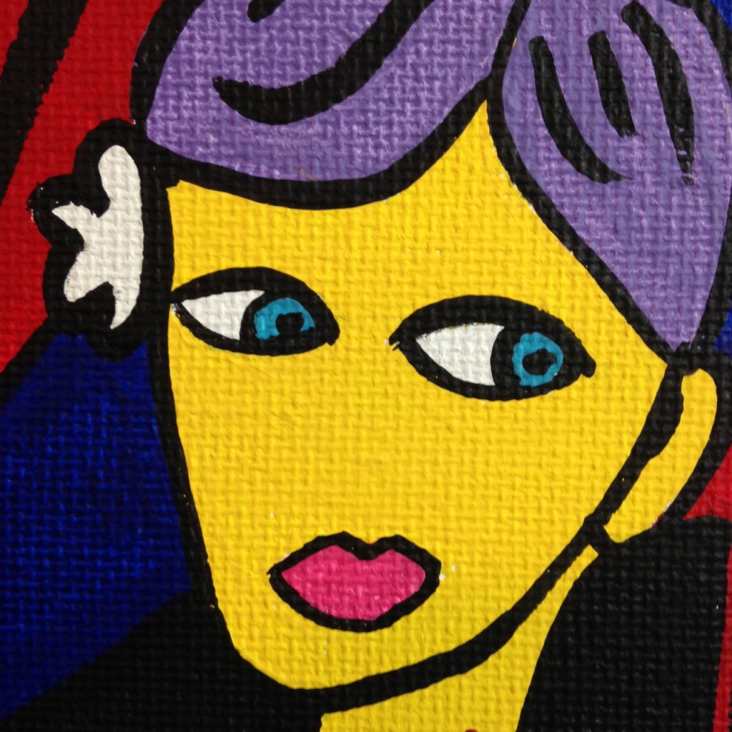 Close-Up 1 Monster Cabaret- Tribute to Jacques Pellegrin Linda Cleary 2014 Acrylic on Canvas