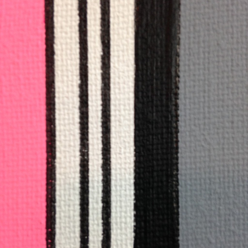 Close-Up 1 The Pink Door- Tribute to Gene Davis Linda Cleary 2014 Acrylic on Canvas