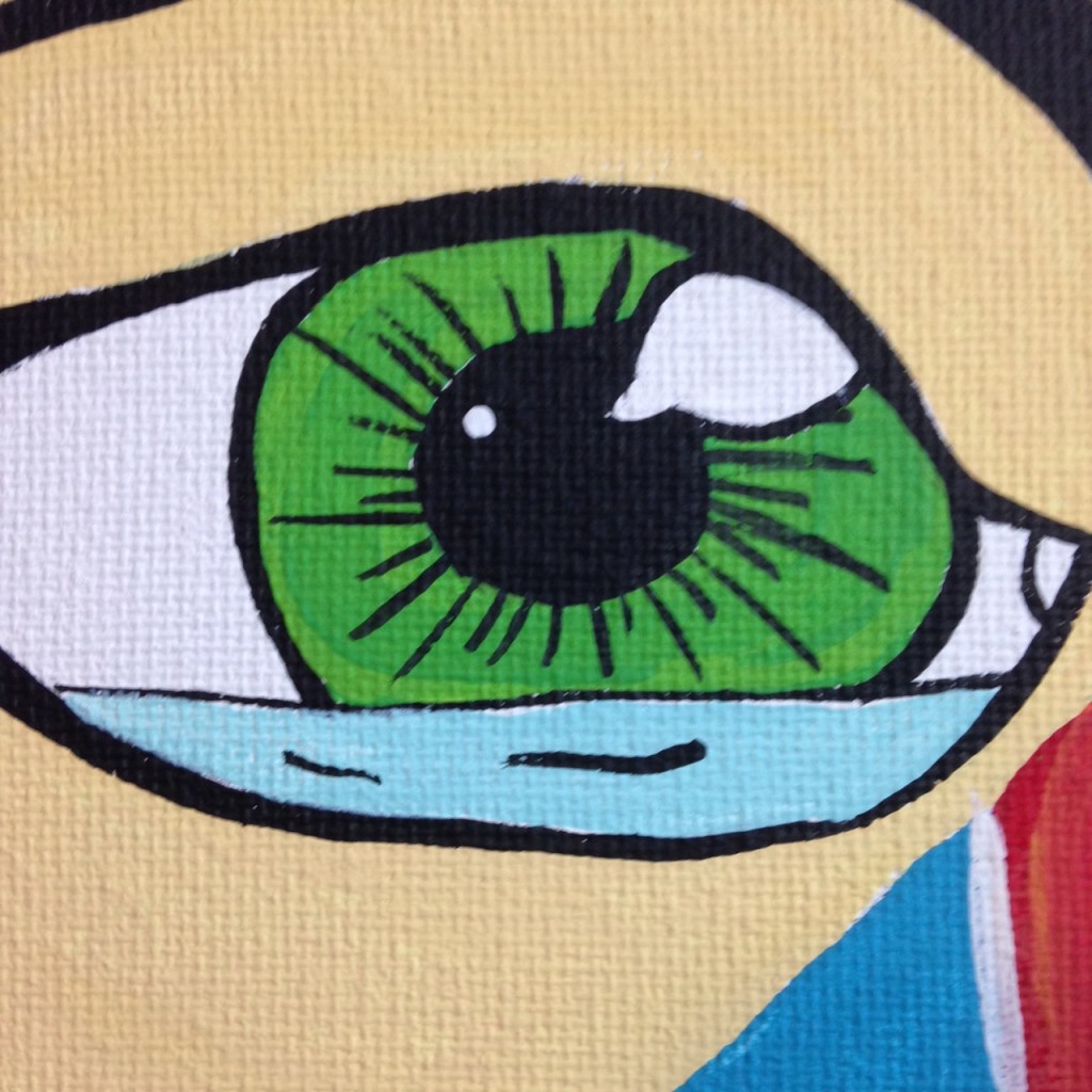 Close-Up 1 WHAK- Tribute to CRASH Linda Cleary 2014 Acrylic on Canvas