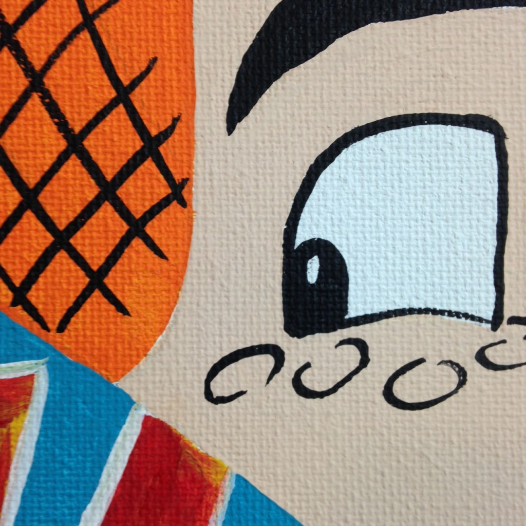 Close-Up 2 WHAK- Tribute to CRASH Linda Cleary 2014 Acrylic on Canvas