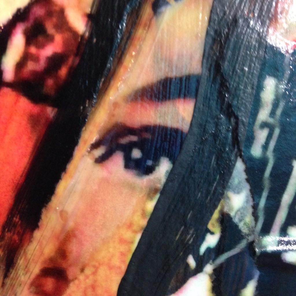 Close-Up 2 Bella Stella- Tribute to Mimmo Rotella Linda Cleary 2014 Mixed Media on Canvas