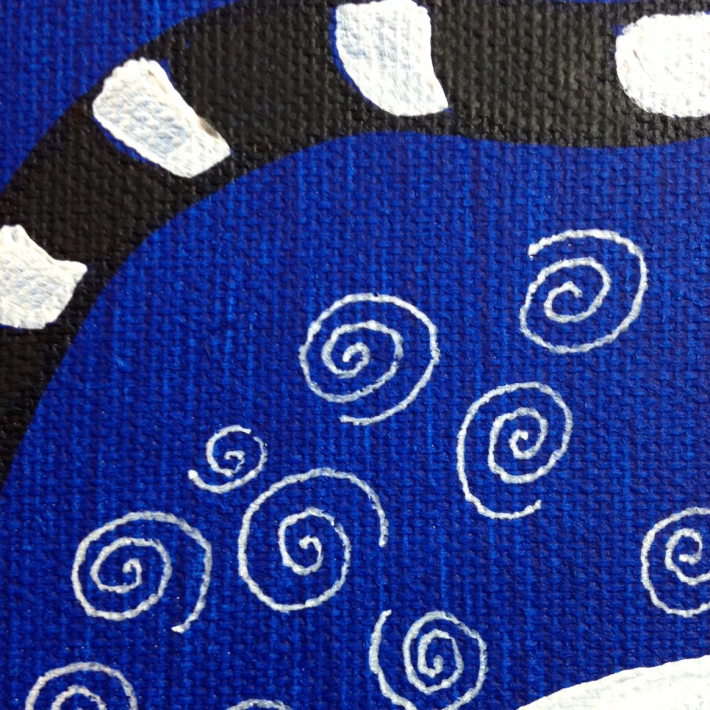 Close-Up 2 My Nana- Tribute to Niki De Saint Phalle Linda Cleary 2014 Acrylic on Canvas