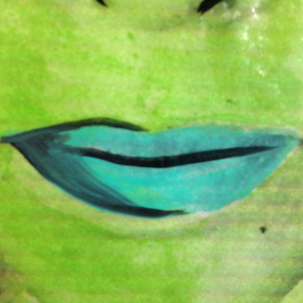 Close-Up 2 Neon Self-Portrait- Martial Raysse Linda Cleary 2014 Mixed-Media on Canvas