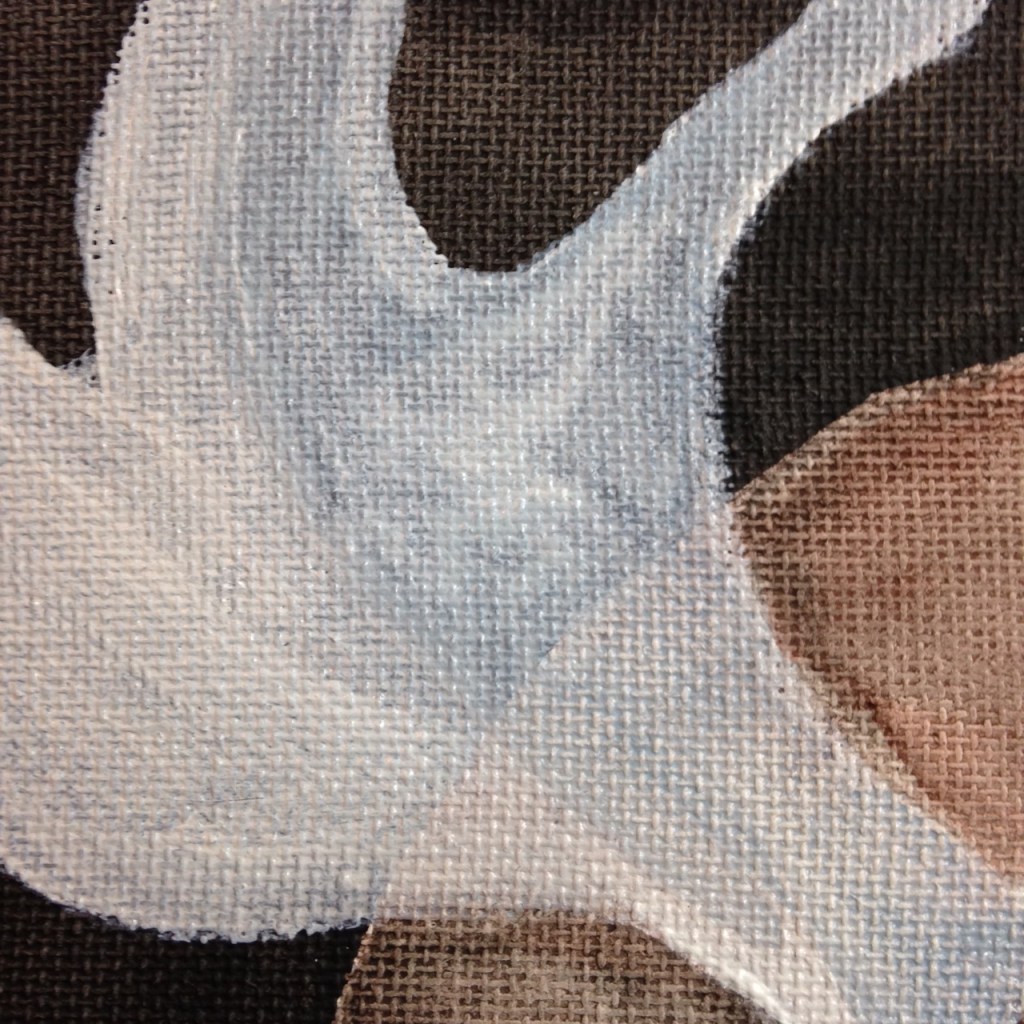 Close-Up 2 Self-Portrait with Antlers- Tribute to Francesco Clemente Linda Cleary 2014 Acrylic & Watercolor on Canvas