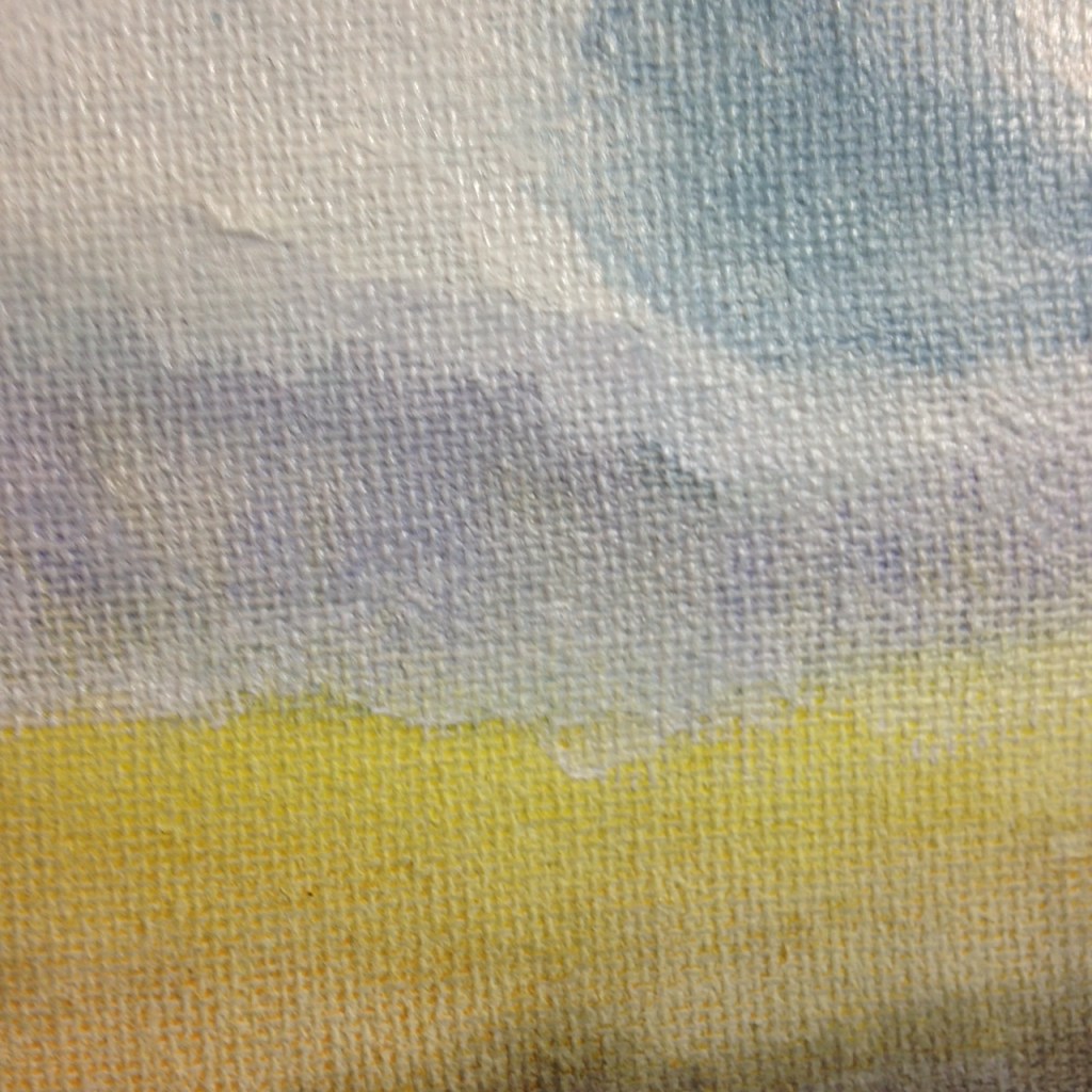 Close-Up 3 Sunset Sky- Tribute to Jon Schueler Linda Cleary 2014 Watercolor & Acrylic on Canvas