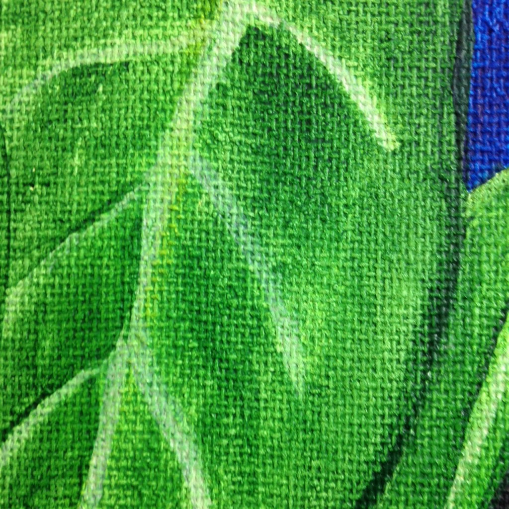 Close-Up 3 Self Portrait with Lexi- Tribute to Frida Kahlo Linda Cleary 2014 Acrylic/Watercolor on Canvas