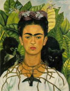 Self Portrait with Necklace of Thorns- Frida Kahlo