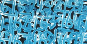 Detail of Mel Bochner, "Counting: 4 Rotations (Continuous) #2", 1997, oil on shellac-prepared Arches watercolor paper, 30 x 22 in. Collection of the artist.