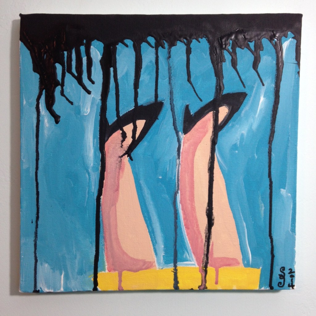 Verkehrt Herum- Tribute to Georg Baselitz Linda Cleary 2014 Acrylic on Canvas