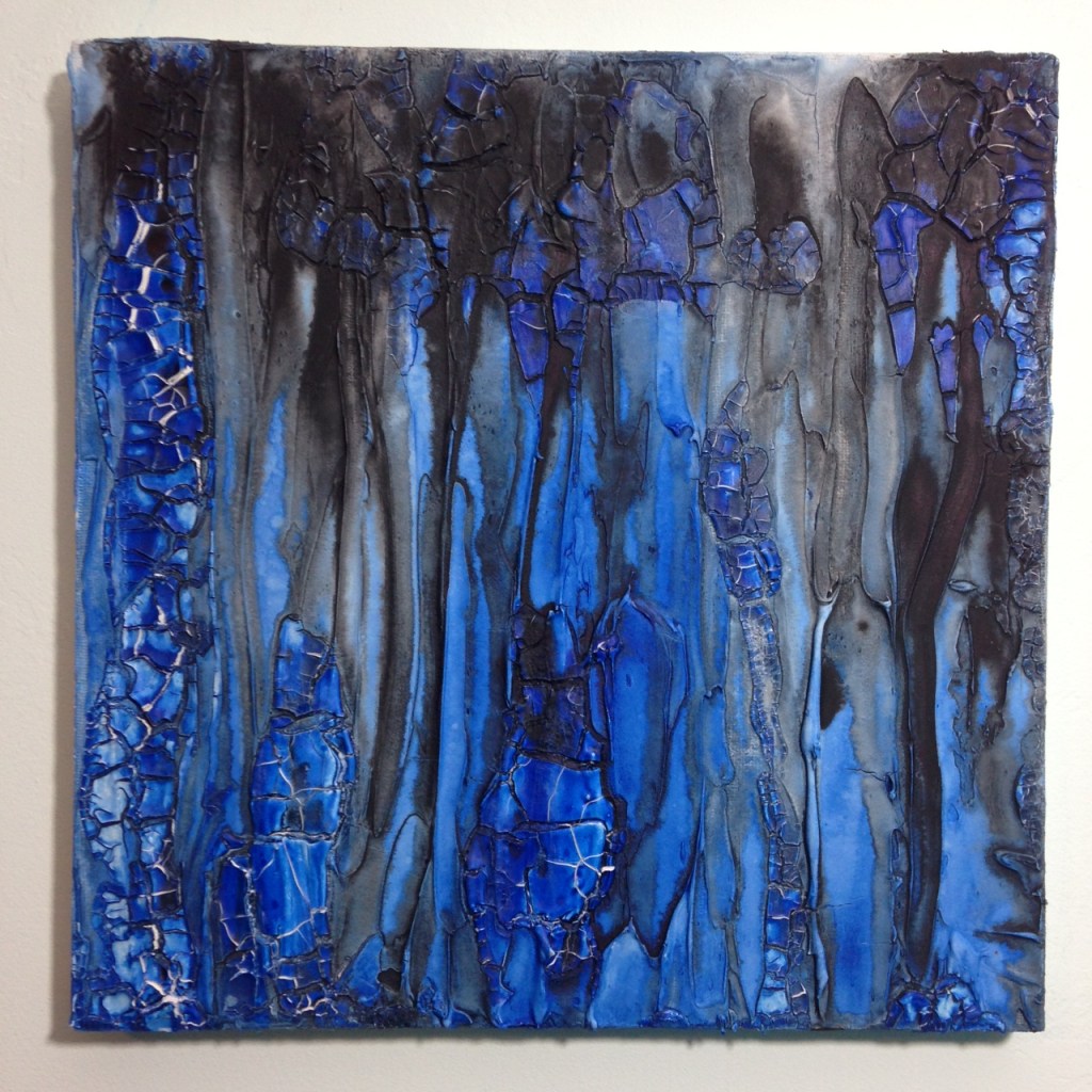 Blu e Nero- Tribute to Marcello Lo Guidice Linda Cleary 2014 Mixed Media on Canvas