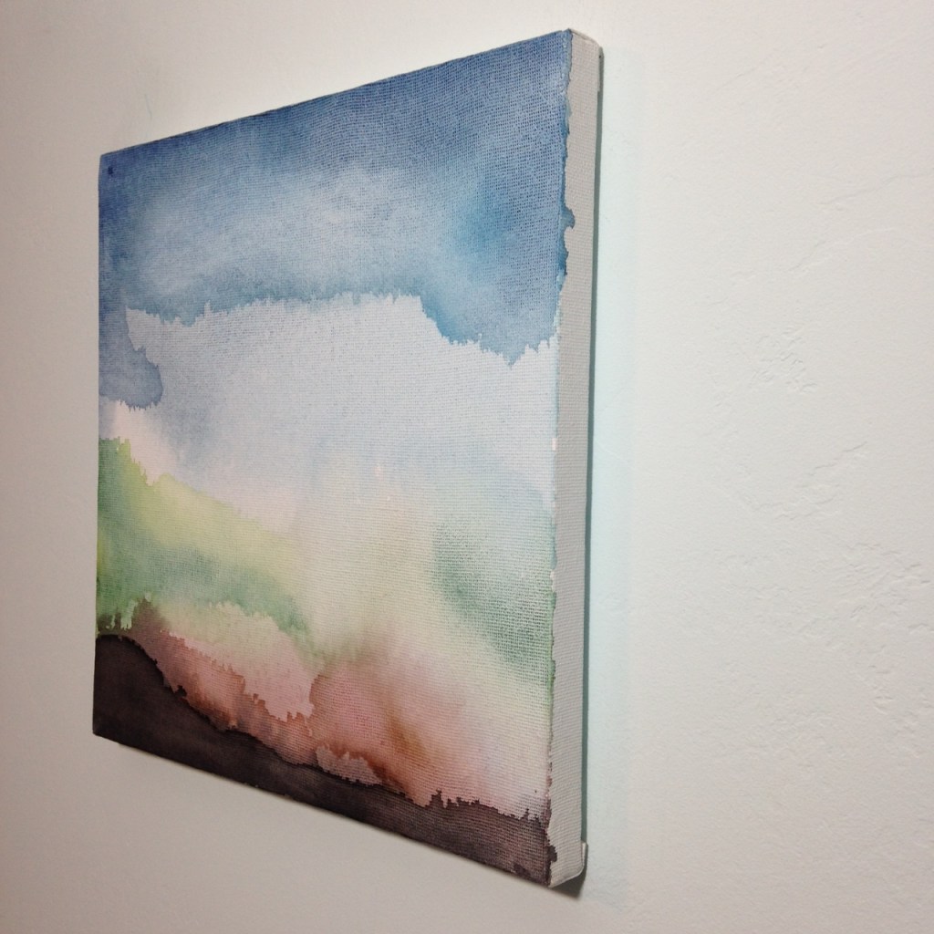 Side-View Dark Horizon- Tribute to William Tillyer Linda Cleary 2014 Watercolor on Canvas