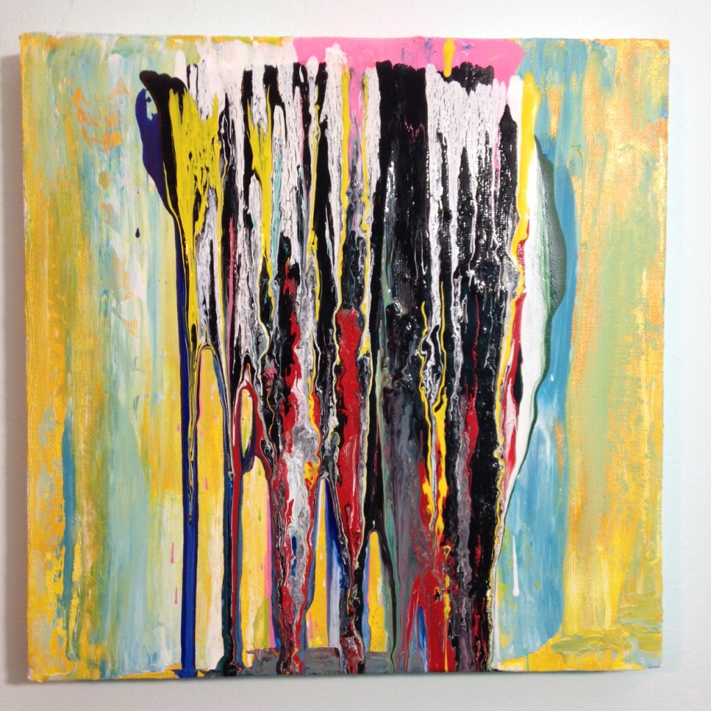 Standing Up- Tribute to Frank Bowling Linda Cleary 2014 Acrylic on Canvas