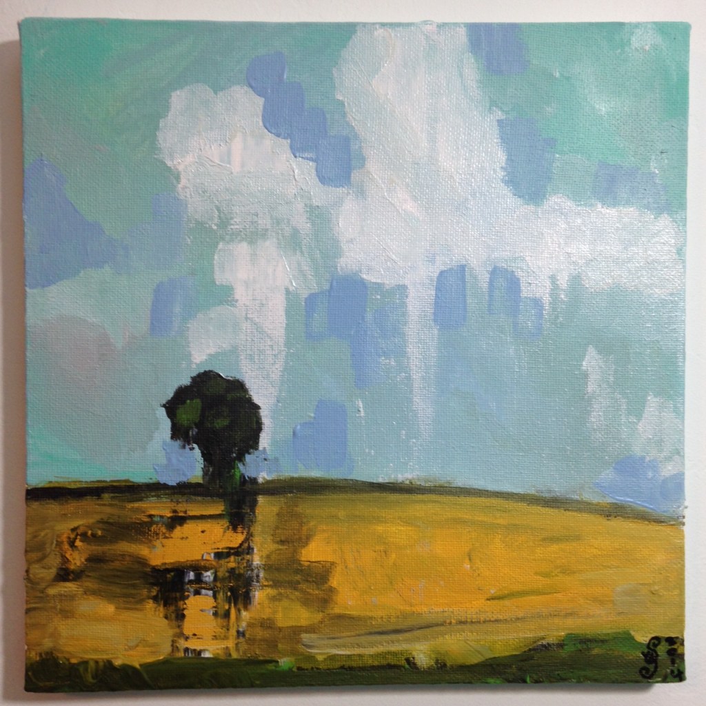 Lonely Tree- Tribute to Pamela Munger Linda Cleary 2014 Acrylic on Canvas