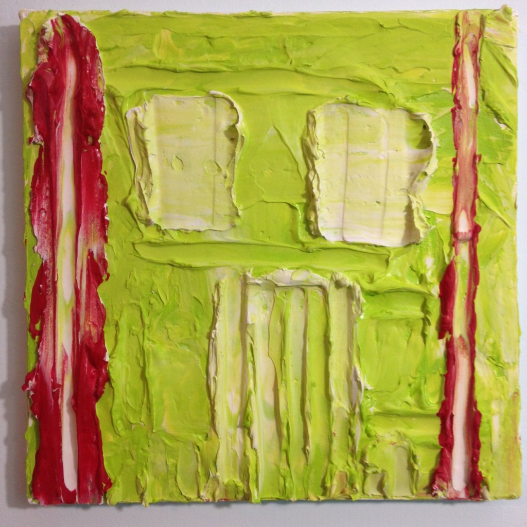 Green & Red- Tribute to Bram Bogart Linda Cleary 2014 Mixed Media on Canvas