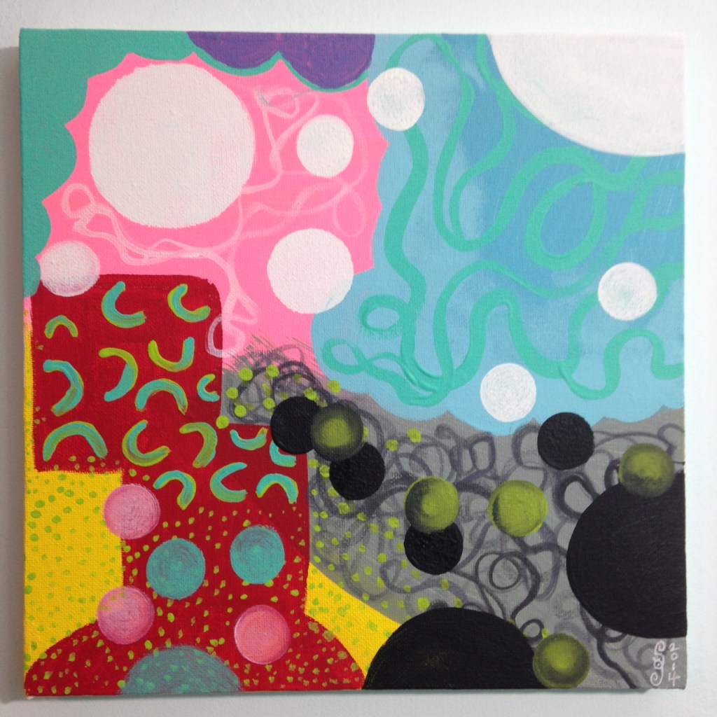 Colors Make Me Happy- Tribute to Hense Linda Cleary 2014 Acrylic on Canvas