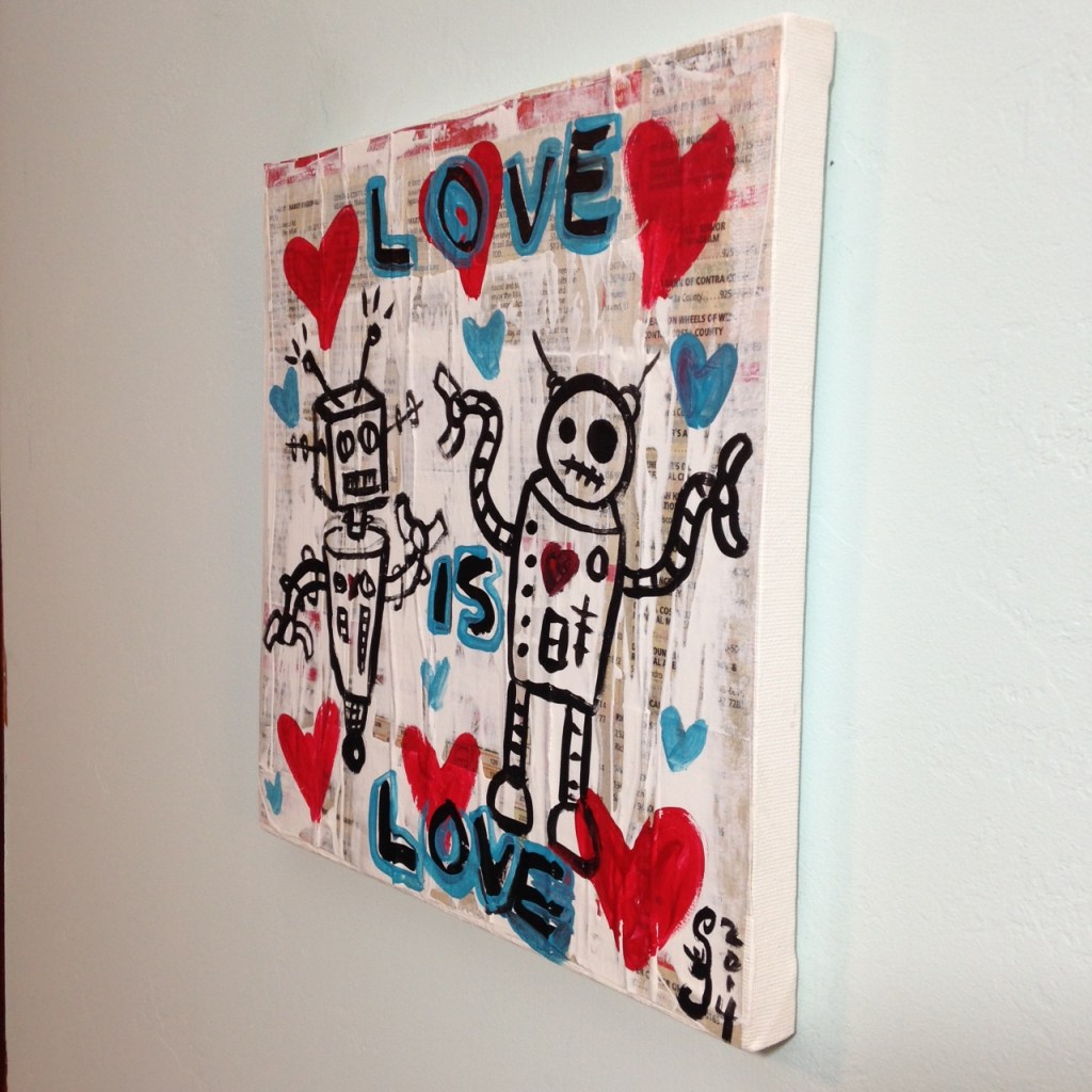Side-View Love is Love- Tribute to Gary John Linda Cleary 2014 Mixed-Media on Canvas