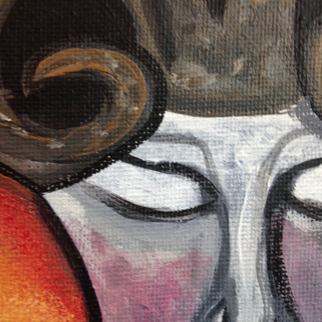 Close-Up 1 Demon in the Sun- Tribute to William Blake  Linda Cleary 2014 Acrylic on Canvas