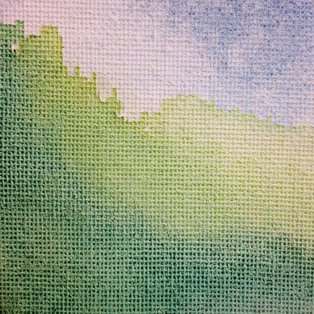 Close-Up 2 Dark Horizon- Tribute to William Tillyer Linda Cleary 2014 Watercolor on Canvas