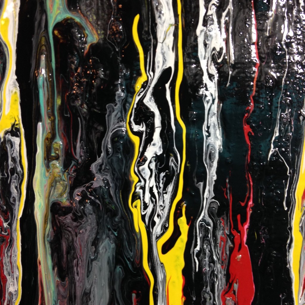 Close-Up 1 Standing Up- Tribute to Frank Bowling Linda Cleary 2014 Acrylic on Canvas