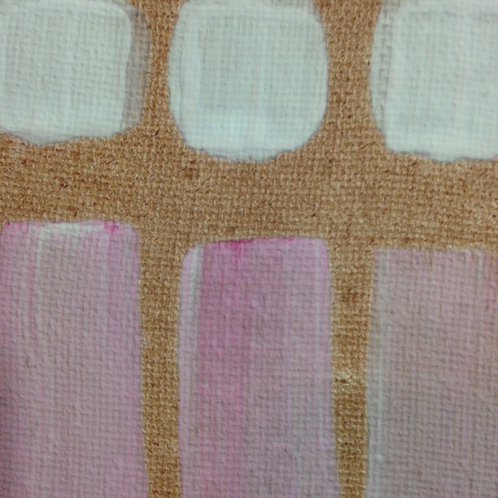 Close-Up 1 Frammenti Colorati- Tribute to Giorgio Griffa Linda Cleary 2014 Acrylic on Canvas