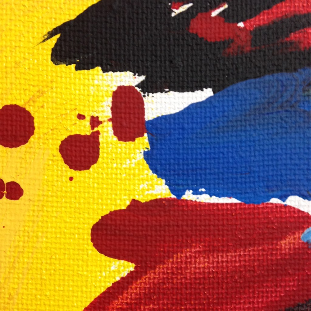 Close-Up 1 Rot und Blau Tanzen- Tribute to Josef Mikl Linda Cleary 2014 Acrylic on Canvas