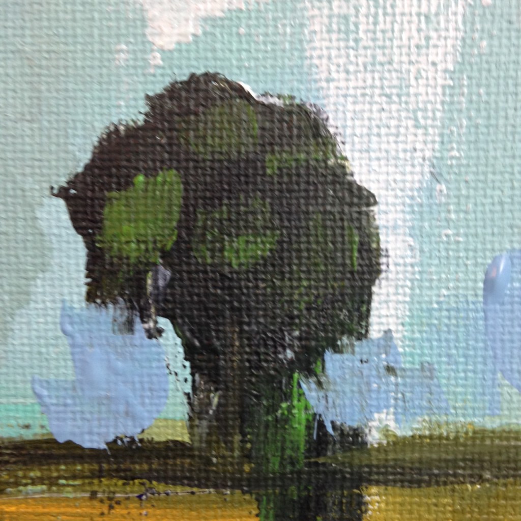 Close-Up 1 Lonely Tree- Tribute to Pamela Munger Linda Cleary 2014 Acrylic on Canvas