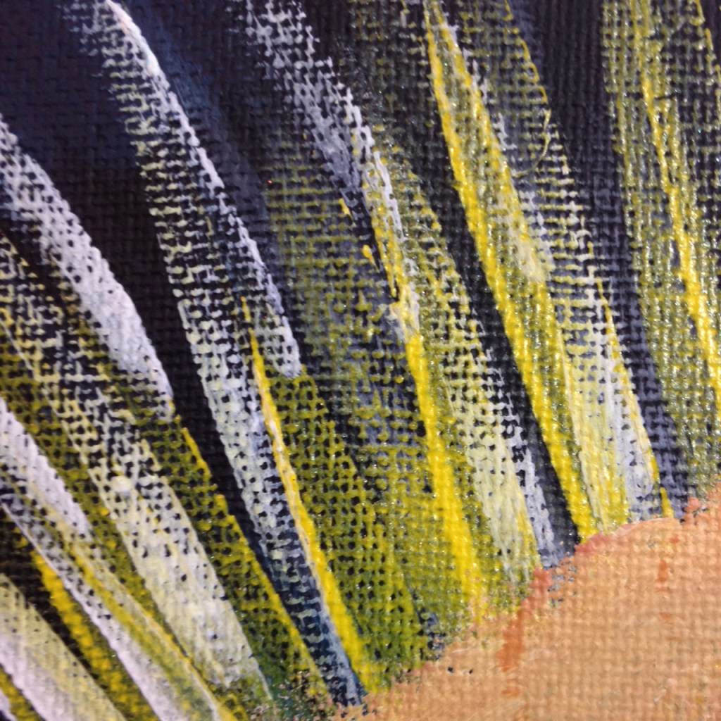 Close-Up 2 Demon in the Sun- Tribute to William Blake  Linda Cleary 2014 Acrylic on Canvas