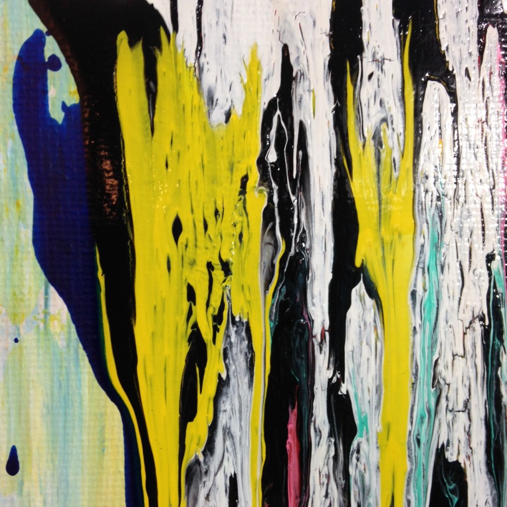 Close-Up 2 Standing Up- Tribute to Frank Bowling Linda Cleary 2014 Acrylic on Canvas