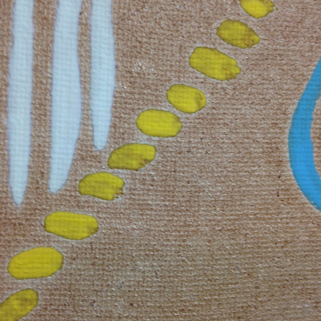 Close-Up 2 Frammenti Colorati- Tribute to Giorgio Griffa Linda Cleary 2014 Acrylic on Canvas