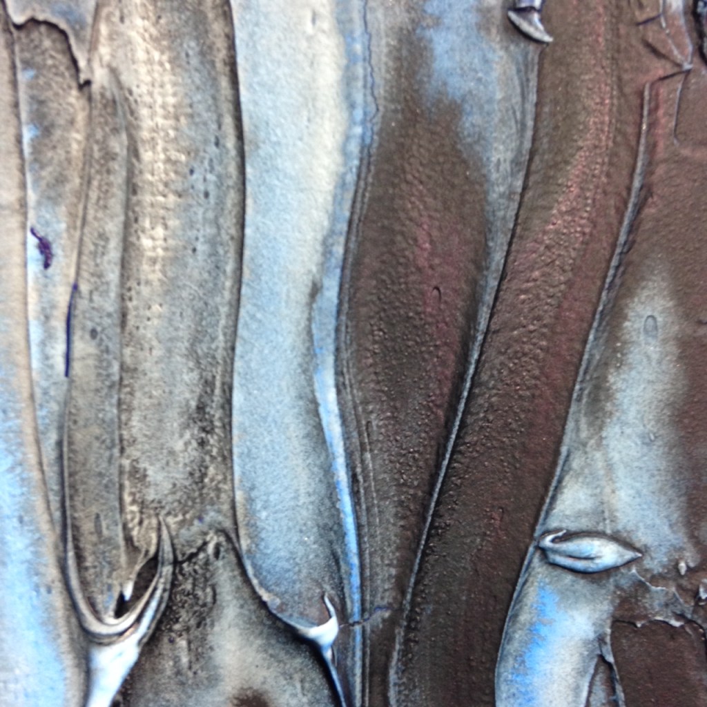 Close-Up 3 Blu e Nero- Tribute to Marcello Lo Guidice Linda Cleary 2014 Mixed Media on Canvas