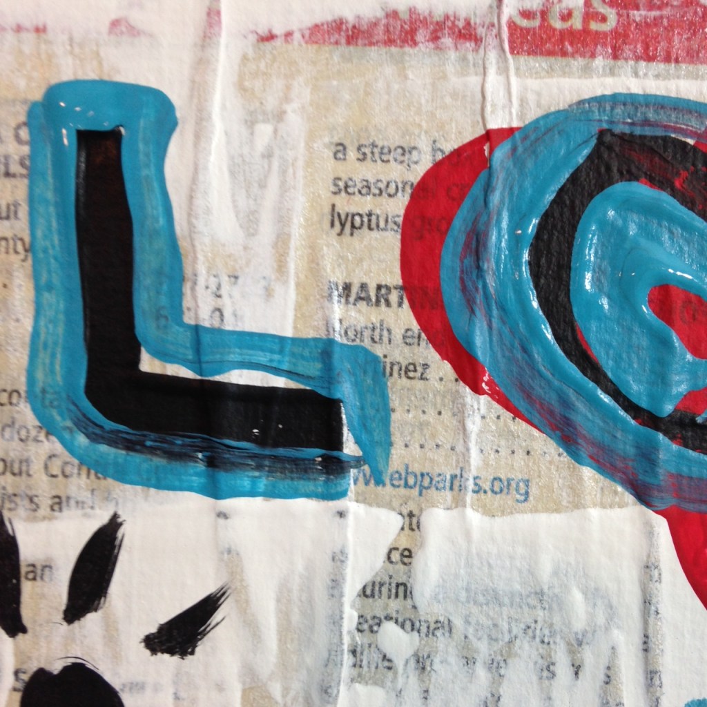Close-Up 3 Love is Love- Tribute to Gary John Linda Cleary 2014 Mixed-Media on Canvas
