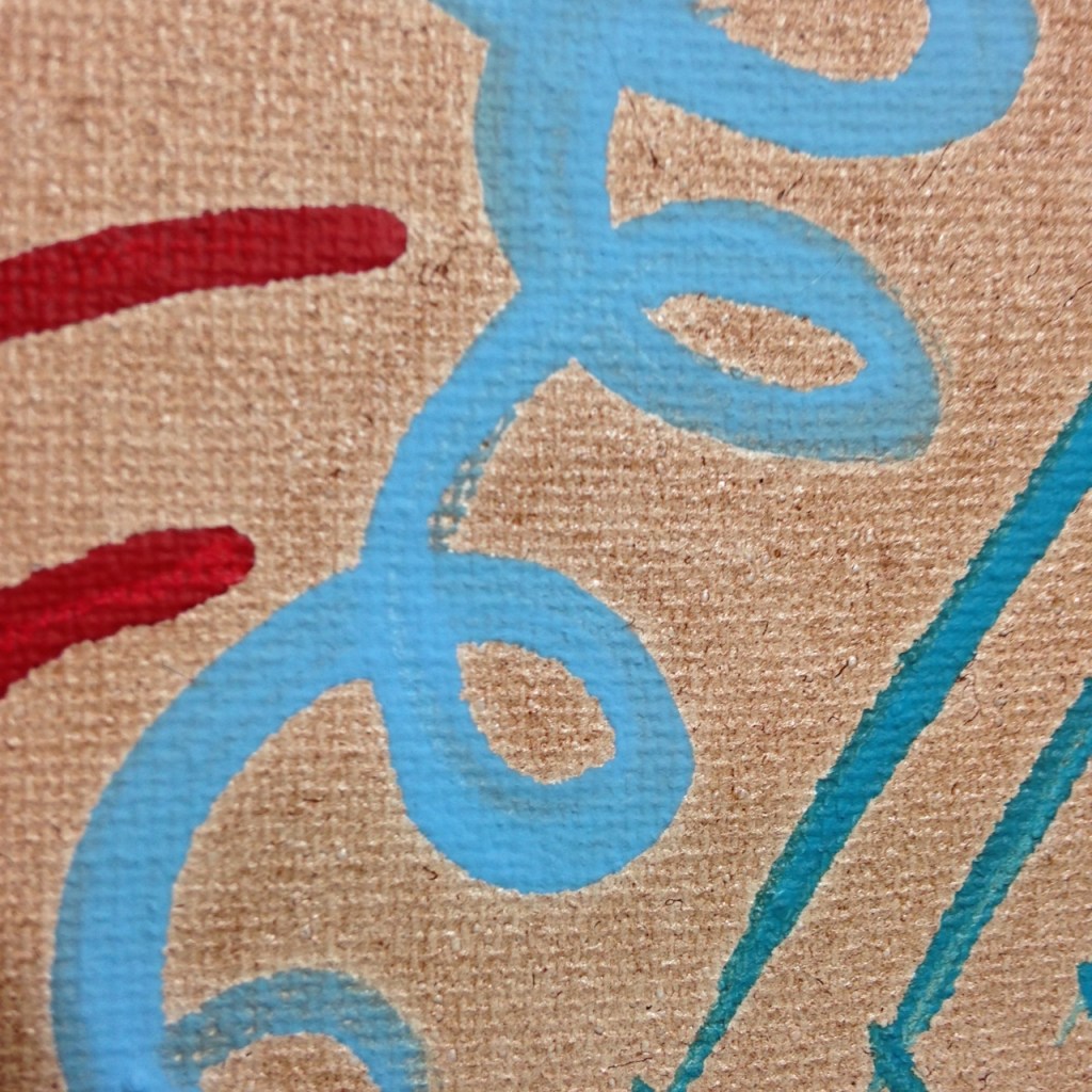 Close-Up 3 Frammenti Colorati- Tribute to Giorgio Griffa Linda Cleary 2014 Acrylic on Canvas