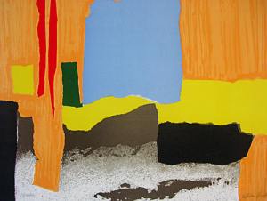 Esteban Vicente: "Noon," 1982; Lithograph, 21-3/4 x 29-1/2 inches.