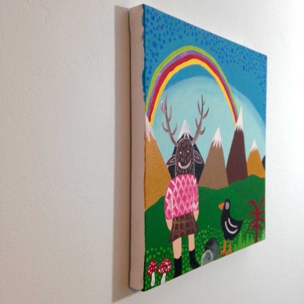 Side-View Nuevo Día- Tribute to Antonio Ballester Moreno Linda Cleary 2014 Acrylic on Canvas