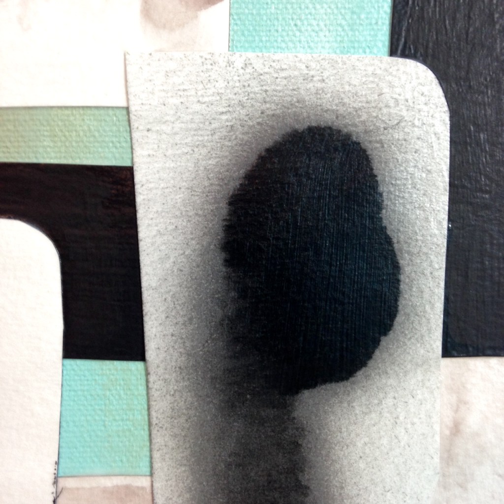 Close-Up 3 L'inverno è Vicino- Tribute to Conrad Marca-Relli Linda Cleary 2014 Mixed-Media on Canvas