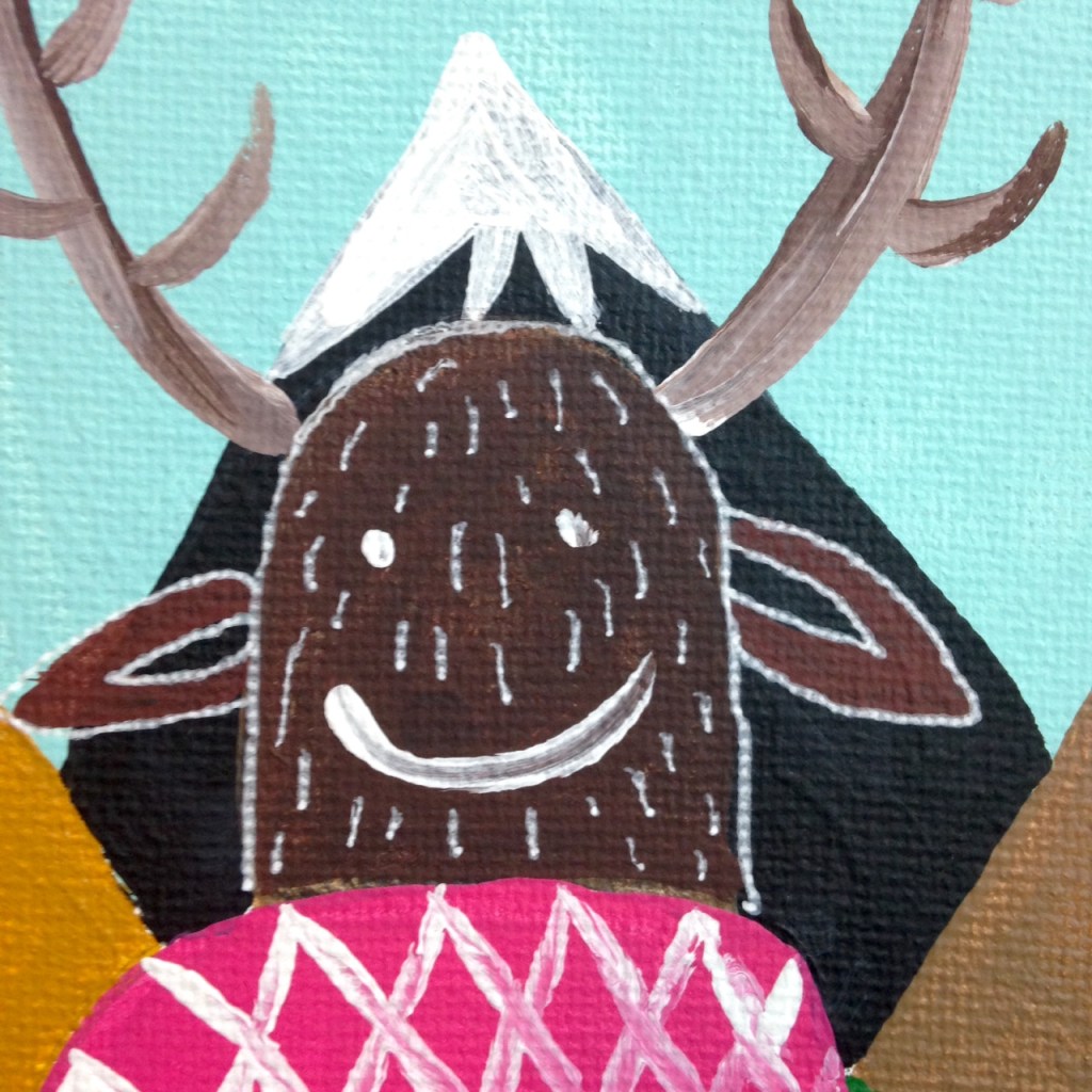 Close-Up 1 Nuevo Día- Tribute to Antonio Ballester Moreno Linda Cleary 2014 Acrylic on Canvas