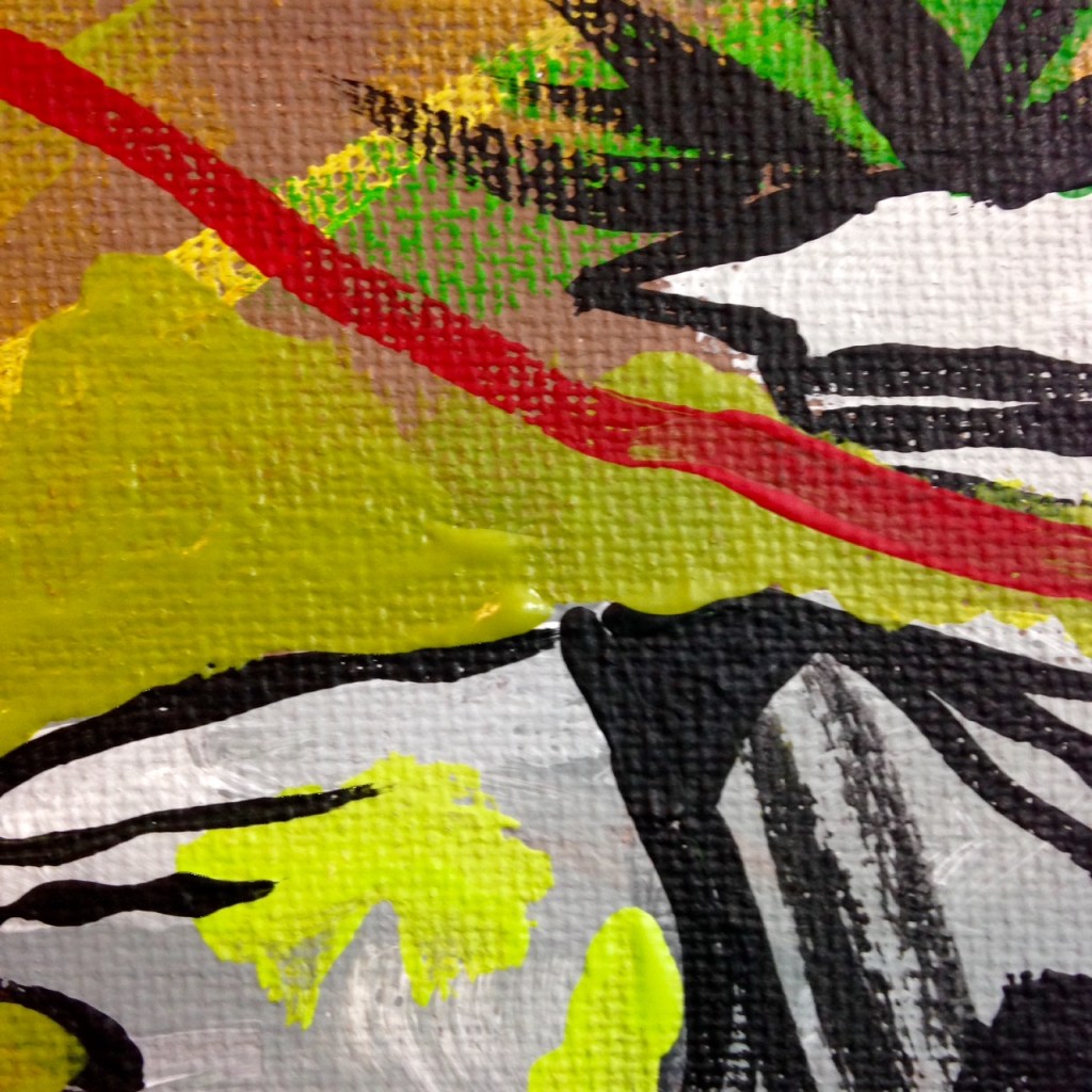 Close-Up 3 Klipper og Sprækker- Tribute to Per Kirkeby Linda Cleary 2014 Acrylic on Canvas