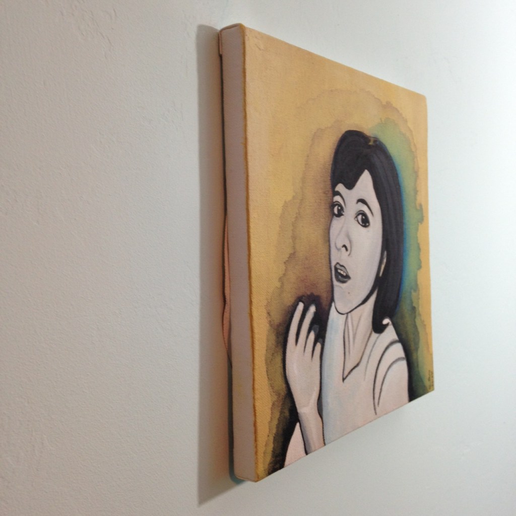 Side-View Self-Portrait- Tribute to Valentin Servo Linda Cleary 2014 Acrylic on Canvas