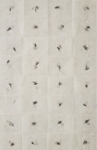 Pocket drawing 9.9.11, 2011 pencil on chinese silk paper- William Anastasi