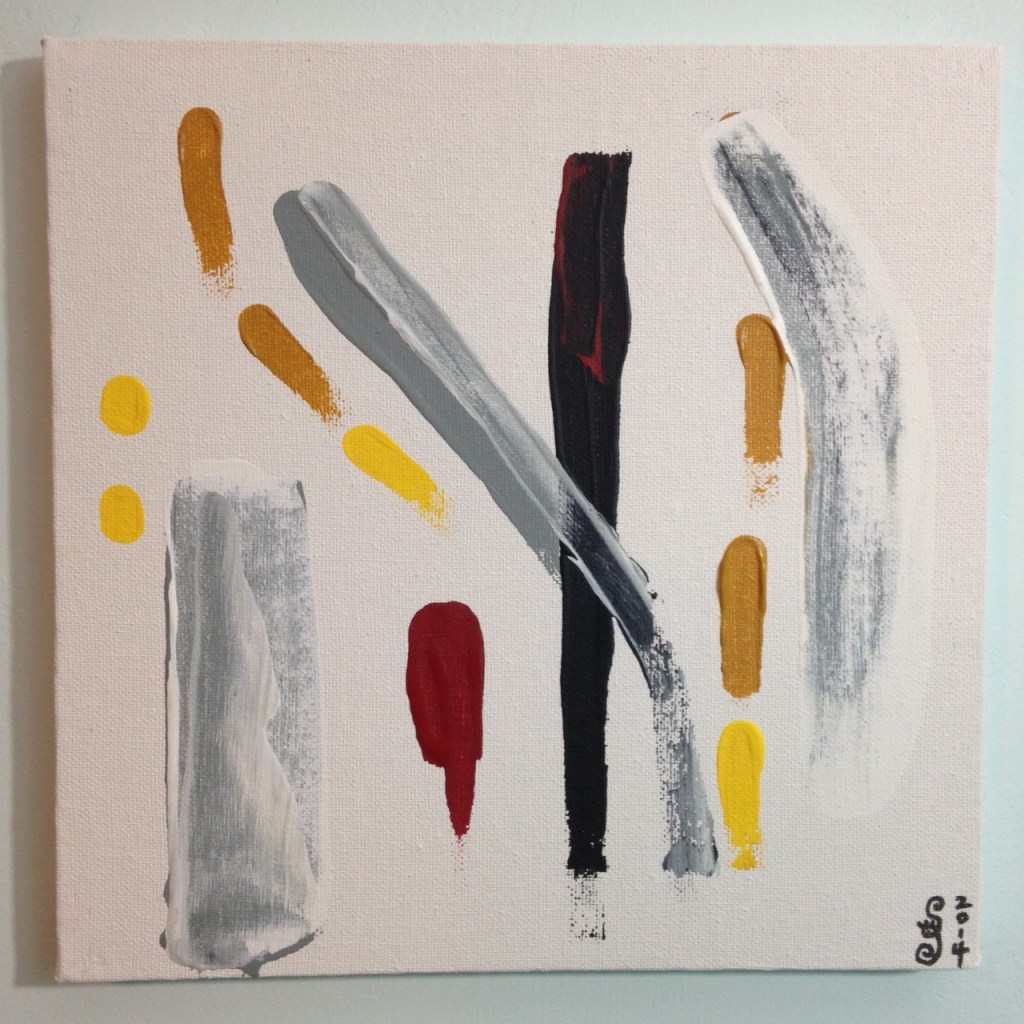 Verschiedene Streifen- Tribute to Charlotte Posenenske Linda Cleary 2014 Acrylic applied with palette knife on Canvas