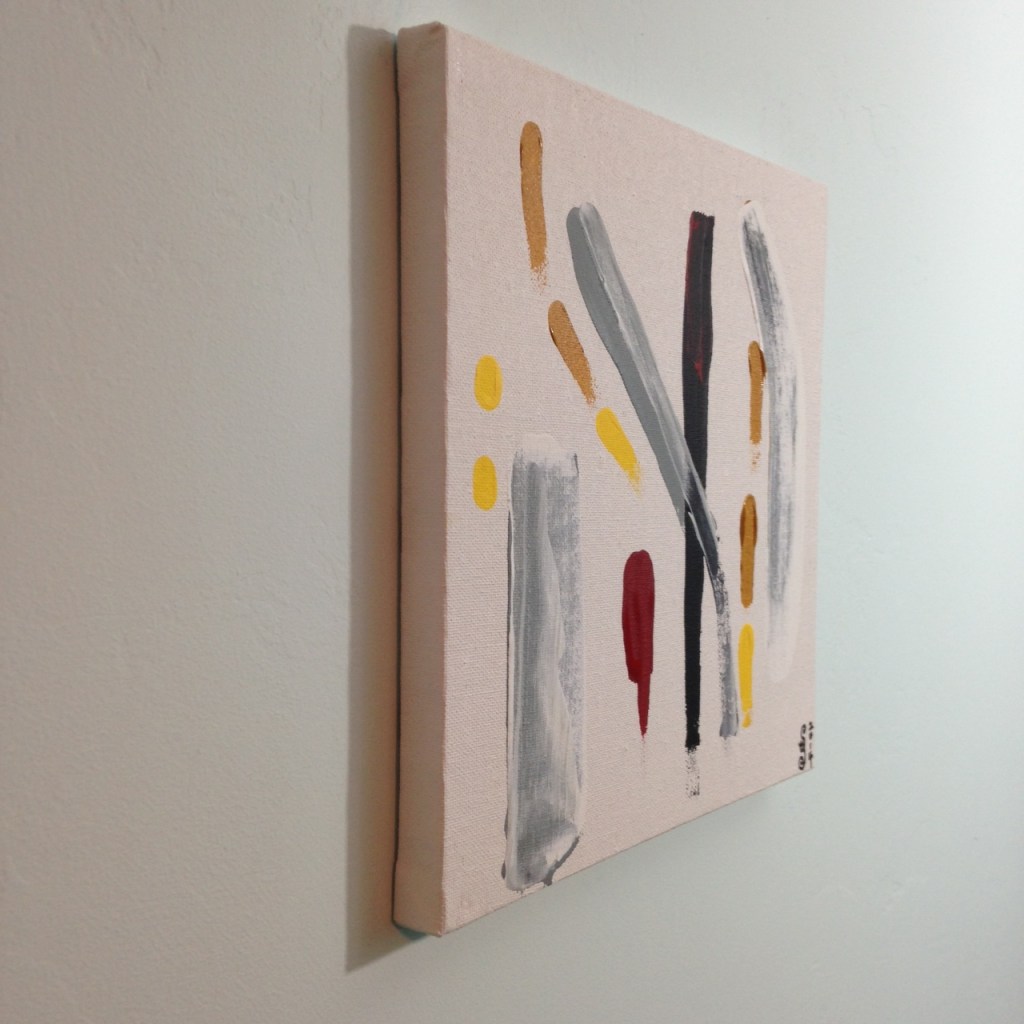 Side-View Verschiedene Streifen- Tribute to Charlotte Posenenske Linda Cleary 2014 Acrylic applied with palette knife on Canvas