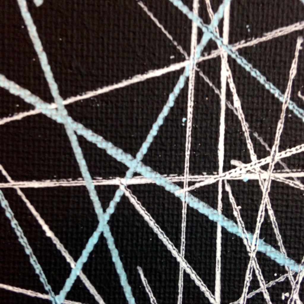 Close-Up 3 Yes, Stars- Tribute to Lenz Klotz Linda Cleary 2014 Acrylic & Pen on Canvas