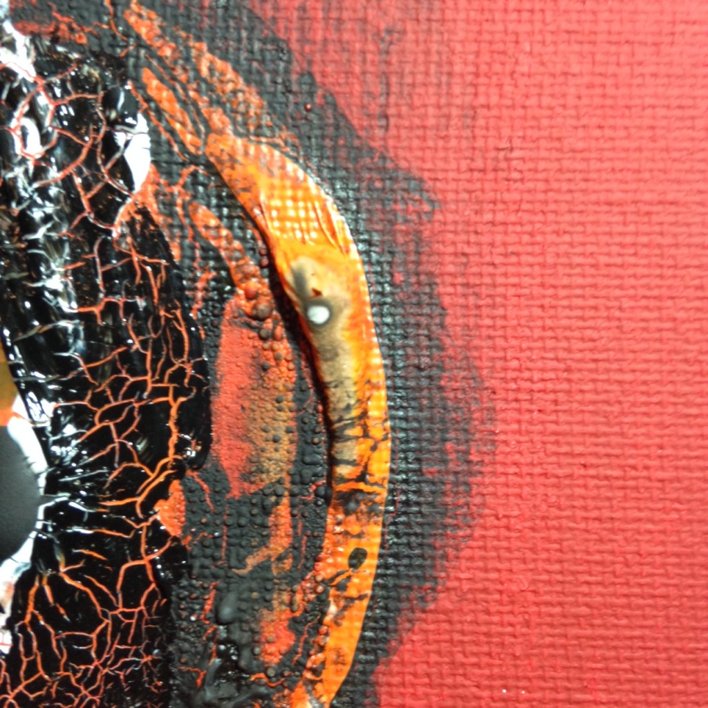 Close-Up 3 Feuer und Rauch- Tribute to Otto Piene Linda Cleary 2014 Acrylic and Burning on Canvas