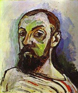 Self-Portrait in Striped Shirt- Henri Matisse